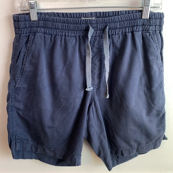 Faherty Other - Faharty Dark Blue Linen Drawstring Shorts